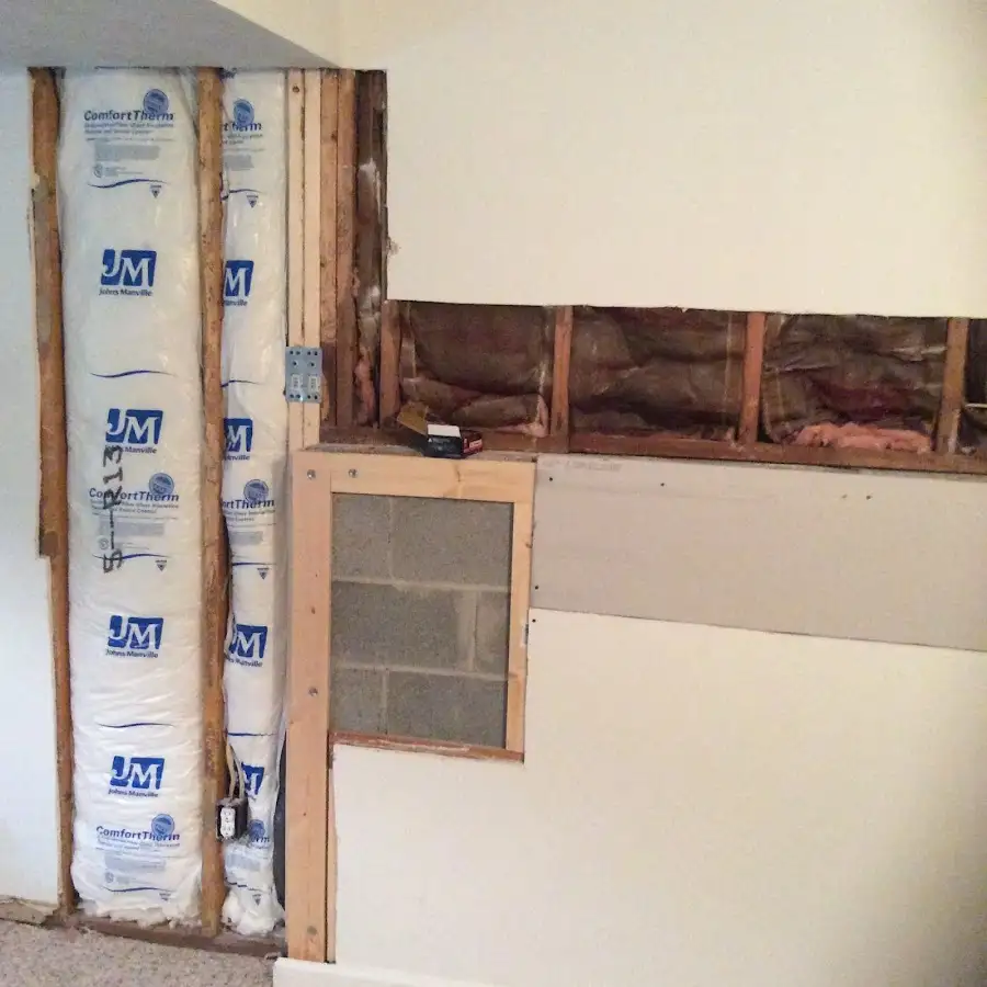 Wall insulation replacement during Basement Flood Cleanup in Emmett
